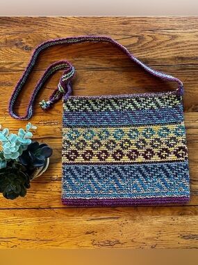 Knit/Crochet Boho Festival Crossbody Bag